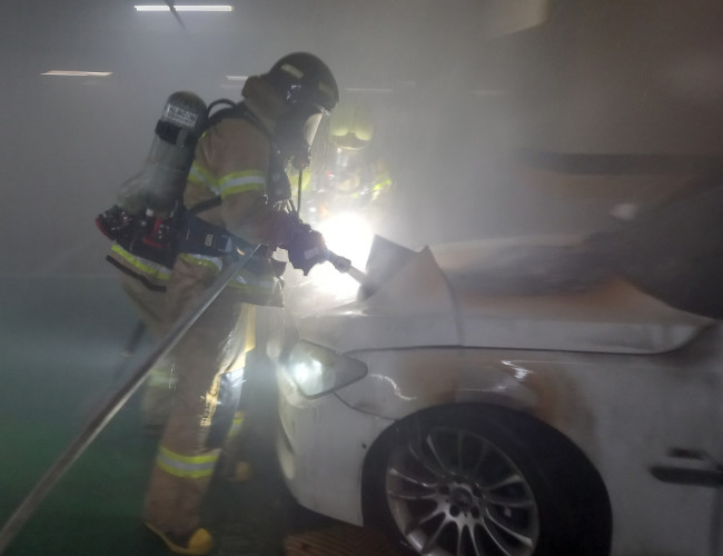 지하 주차장 차량 화재