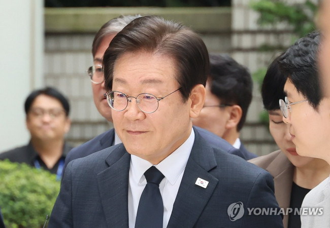 결심 공판 출석하는 이재명 대표