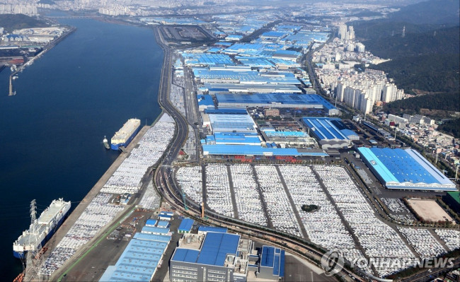 상공에서 찍은 현대차 울산공장