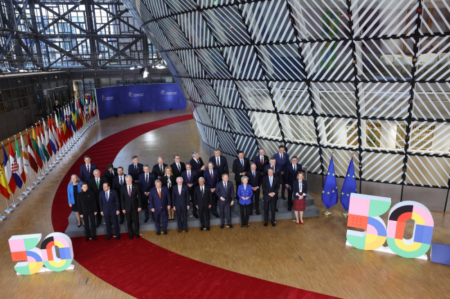 EU 정상회의 기념사진