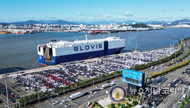 현대차 울산공장 수출선적부두