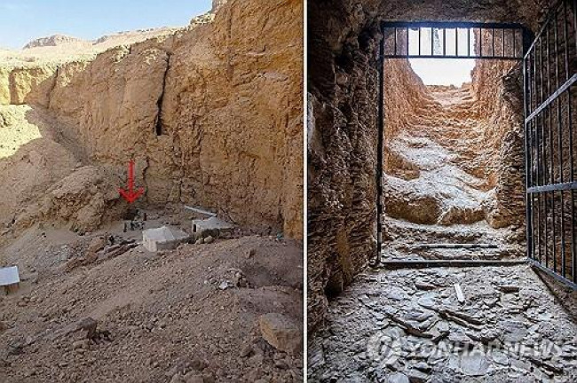 3천500년 전 파라오 투트모스 2세 무덤 입구