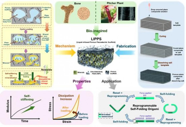 인체 뼈에서 영감을 얻은 생체모방기술 개념도 