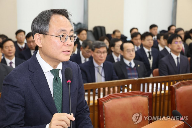 인사말하는 고기동 행정안전부 장관 직무대행