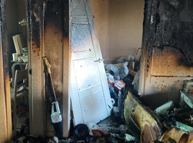 불 난 빌라 내부 모습