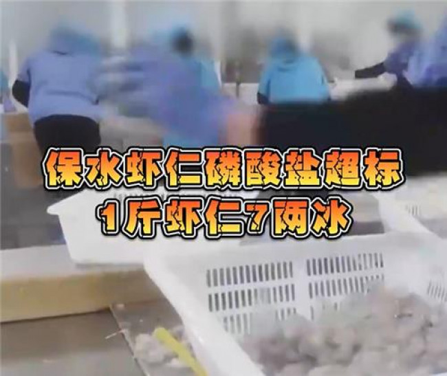 중국 CCTV 소비자의날 특집 프로그램에 등장한 '불량 냉동 새우'