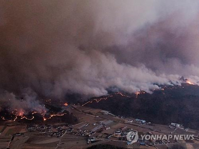 안동으로 퍼진 산불
