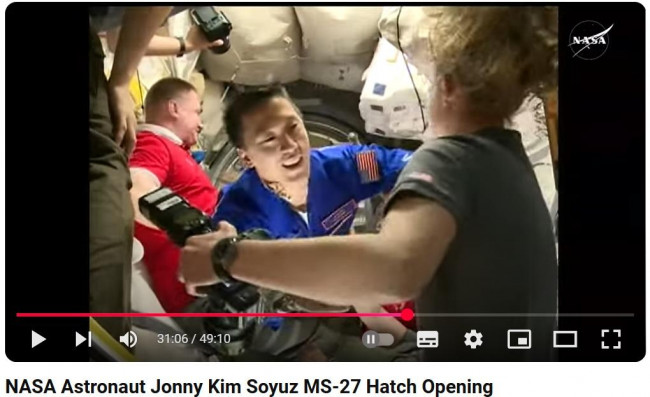 국제우주정거장(ISS) 도착한 조니 김