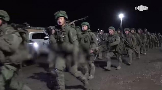 러 쿠르스크 전투 훈련하는 북한군