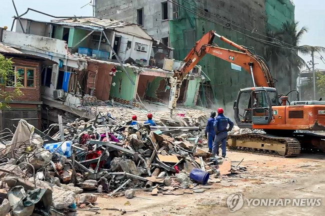 미얀마 지진 피해 현장