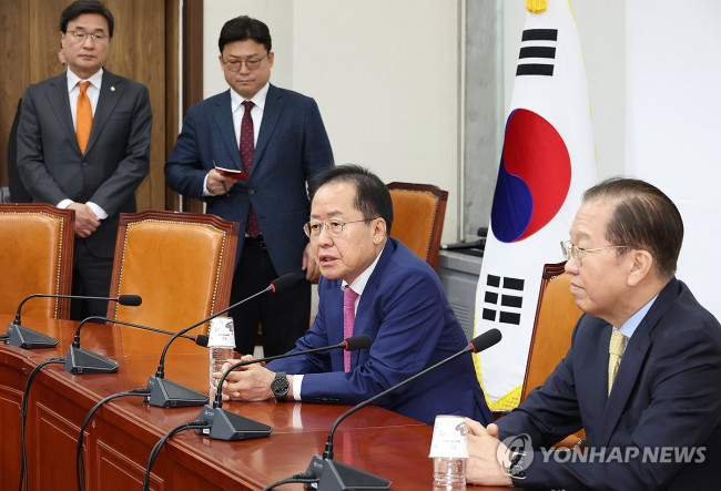 발언하는 홍준표 전 대구시장