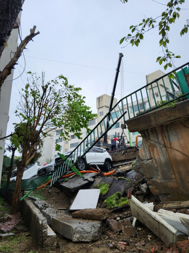 남양주 아파트 옹벽 붕괴