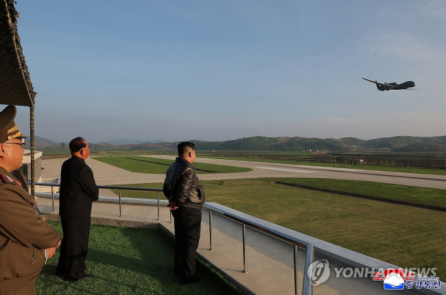 북한 김정은, 공군 방공·공습훈련 지도