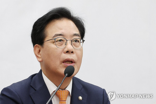 발언하는 국민의힘 송언석 원내대표