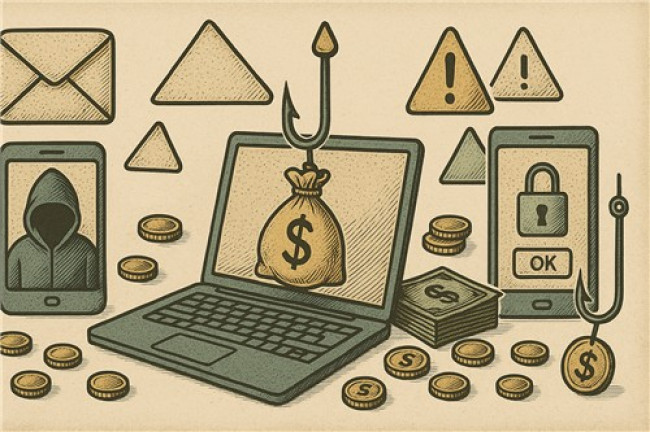 인터넷 금융사기 일러스트