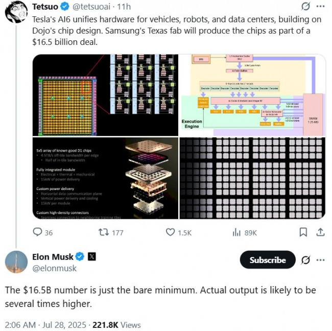 일론 머스크가 28일 엑스에 올린 답글