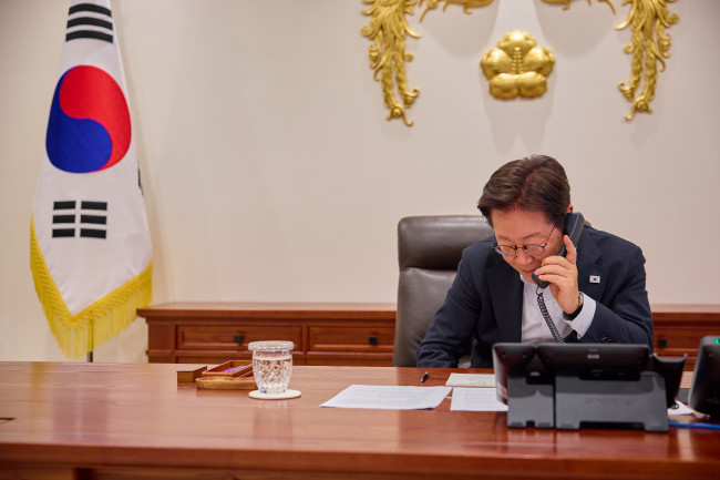 이재명 대통령, 에르도안 튀르키예 대통령과 전화 통화