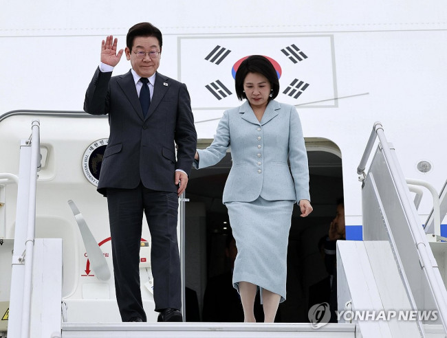 뉴욕 도착한 이재명 대통령