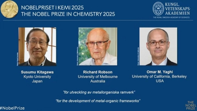 올해 노벨화학상 수상자로 선정된 3인방