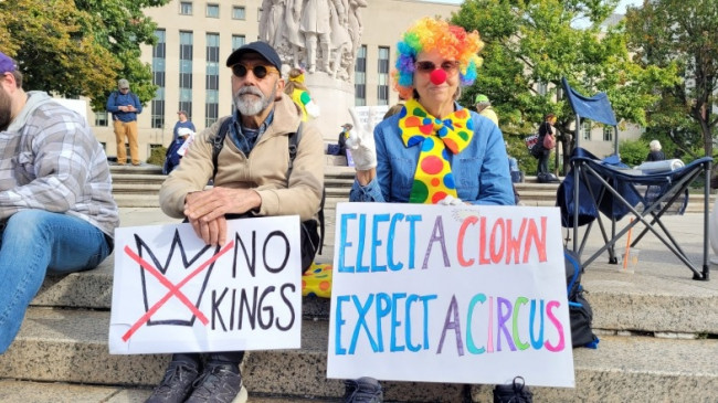 미국 워싱턴DC의 '노 킹스' 시위